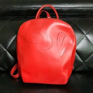 Furla Vintage Red Backpack with Flower detail